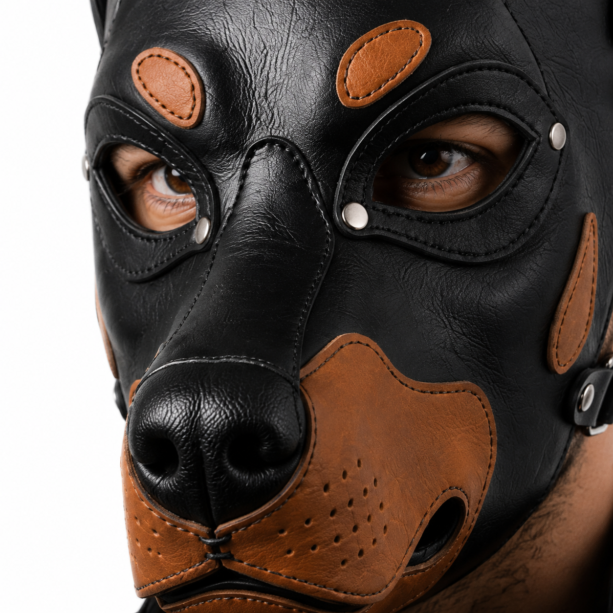 Doberman Leather Mask - 100% Pure Leather, Halloween costume